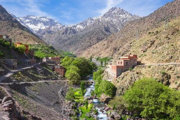 Representative Mount Toubkal destination/activity image displayed in the operator's product gallery; the filename references a separate five-day Toubkal and Sahara itinerary, so it is not confirmed as a photograph from this exact two-day departure.