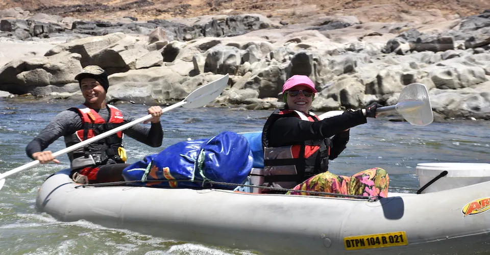 Operator-page photo labeled for the 4-day Orange River rafting tour.