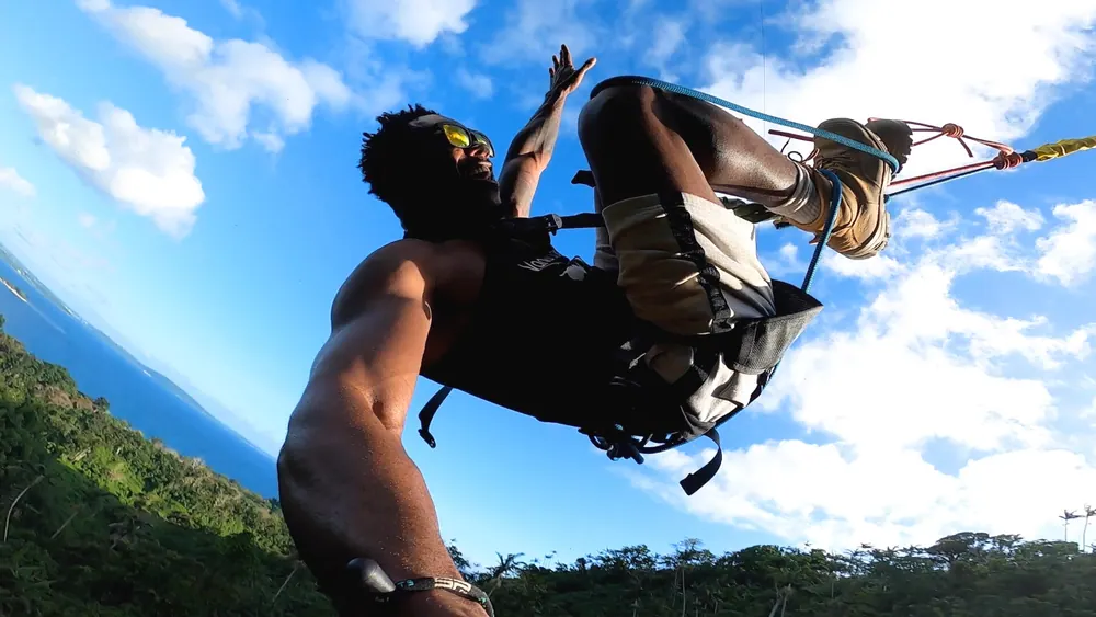 Actual Vanuatu Jungle Zipline tour photo shown on the Vanuatu Tourism Office product listing.