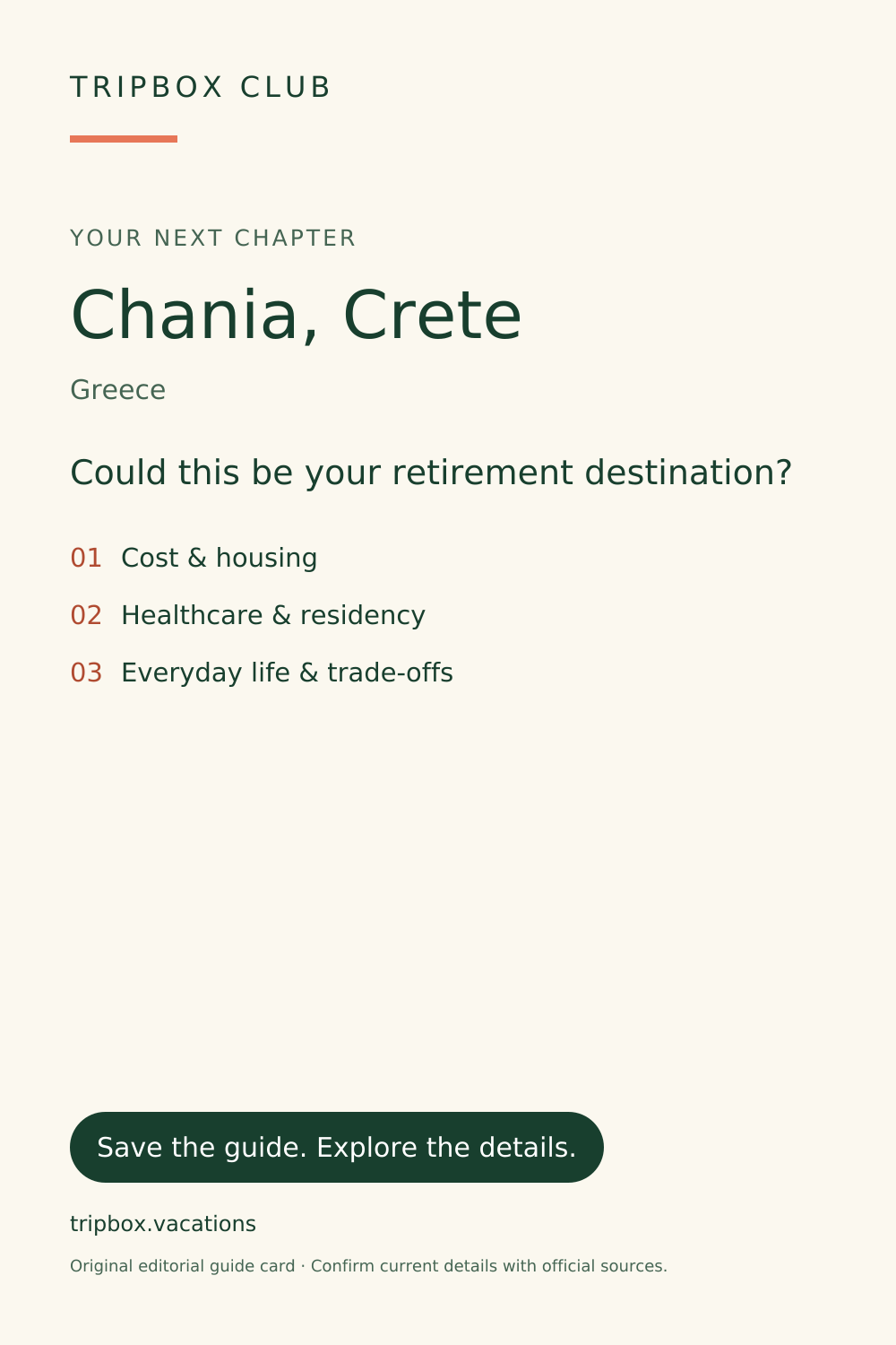 Original-TripBox-Reiseführerkarte — Chania, Kreta